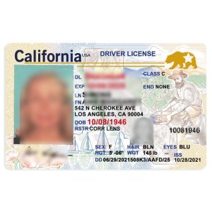 Buy california driving license